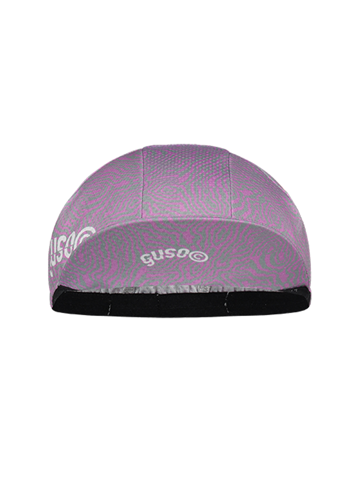 Cappellino da ciclismo maculato grigio/fucsia