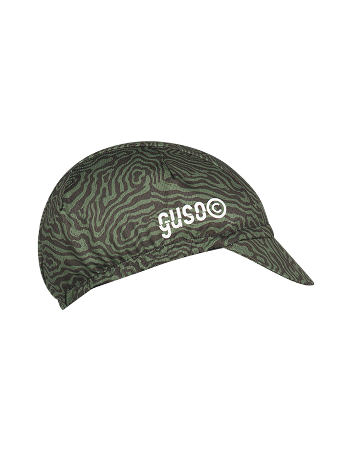 Cappellino da ciclismo maculato Verde/nero